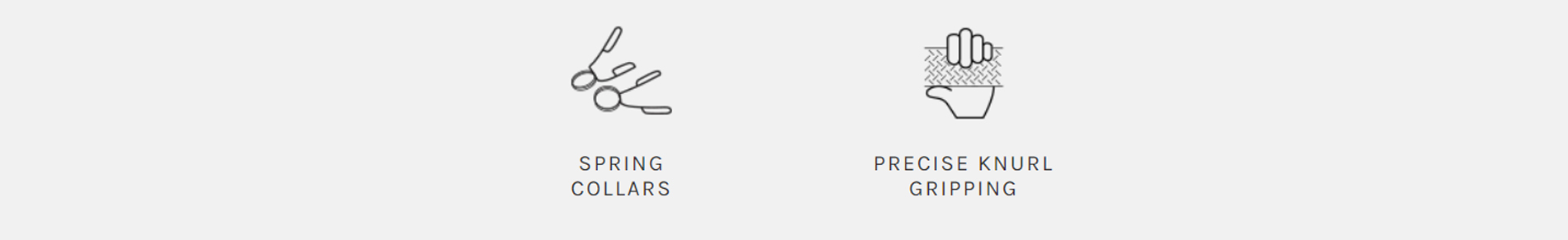 Icons: Spring Collars & Precise Knurl Gripping